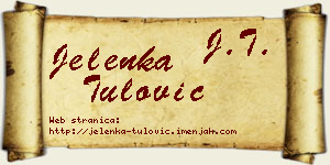Jelenka Tulović vizit kartica